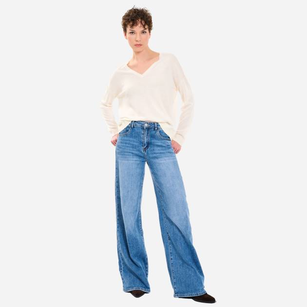 %100 Yün V Yaka Kazak