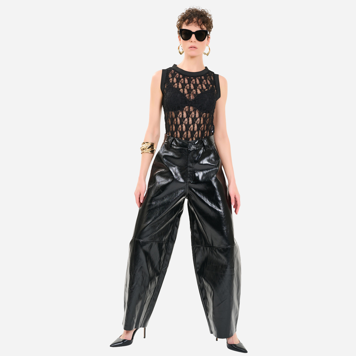 Leather Balloon Pants