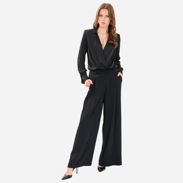 Pleated Wide-Leg Pants