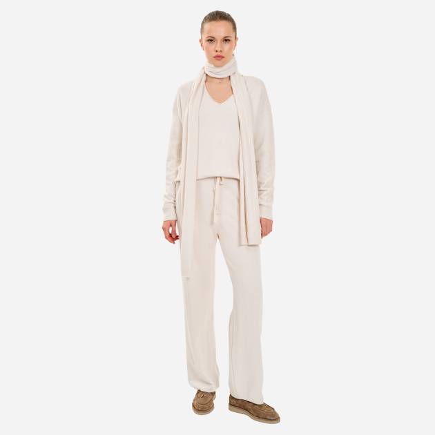 Triko Atkı, Bluz ve Pantolonlu Üçlü Takım