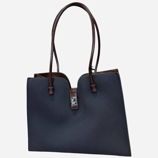 Premium Metal Lock Detailed Tote Bag